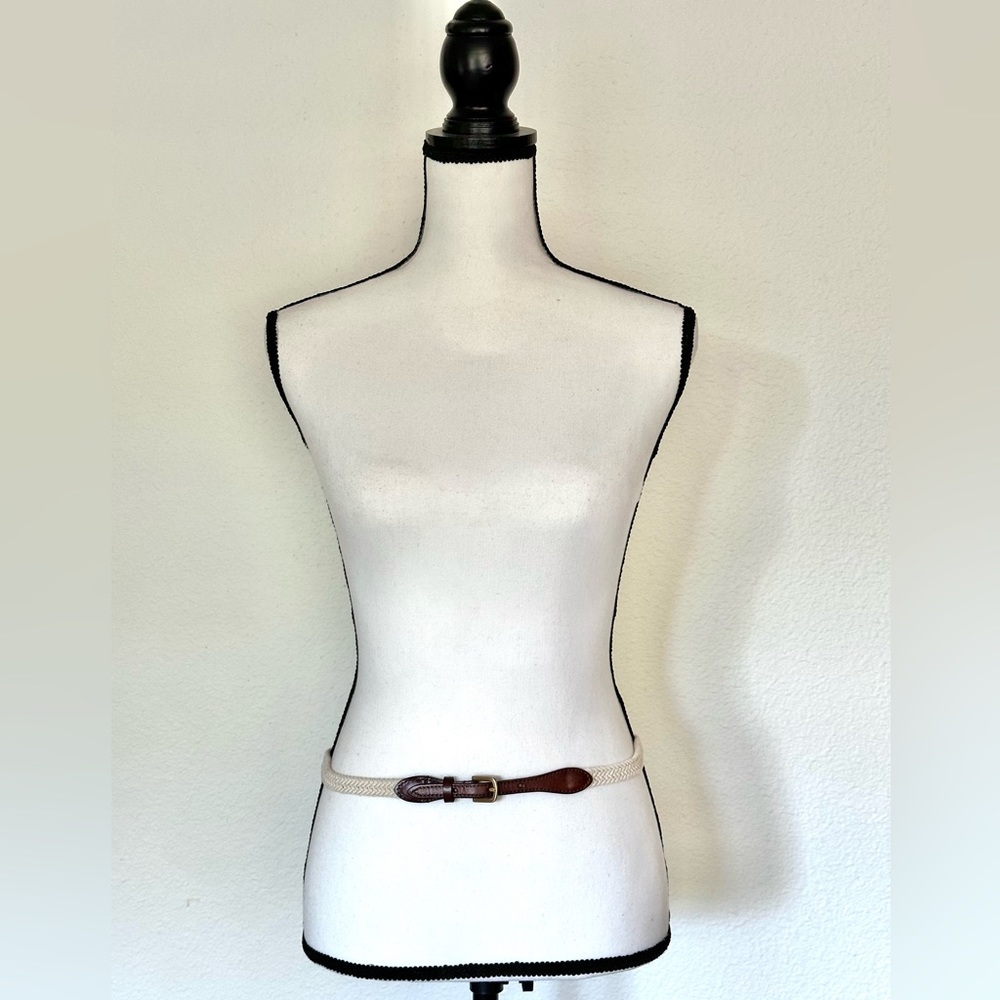 Leather and Braided Rope Belt